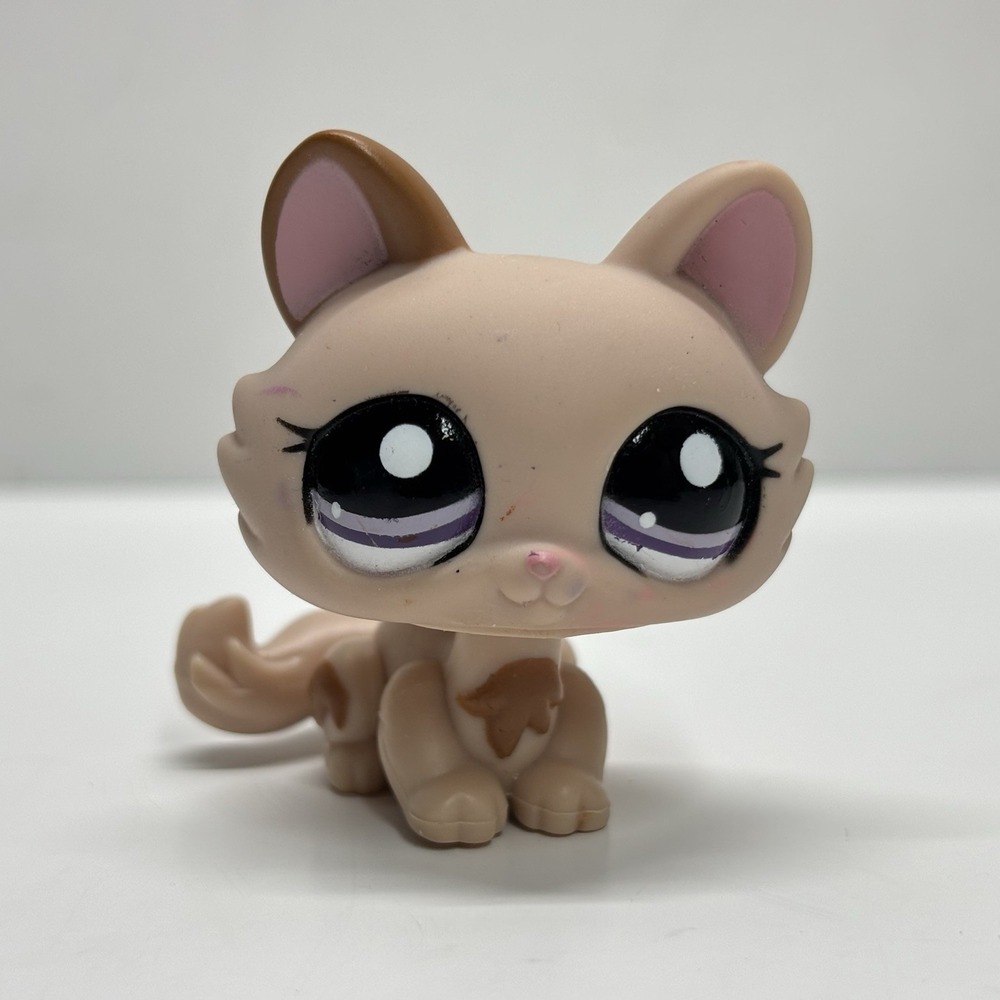 Authentic Littlest Pet Shop #1444 Crouching Kitty Kitten Cat / Original LPS